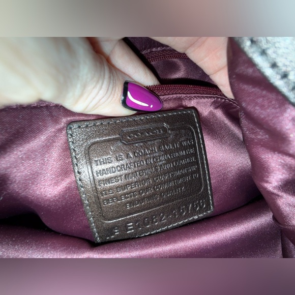 Coach tan monogram logo sateen carryall shoulder bag - Picture 12 of 13